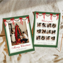 Natal Familiar com Fita Verde Vintage