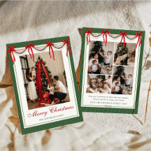 Natal Familiar com Fita Verde Vintage
