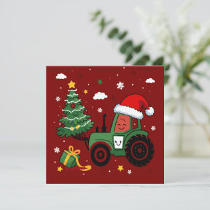 Cartão De Festividades Natal Feio Xmas Engraçado Papai Noel Rena Caminhão