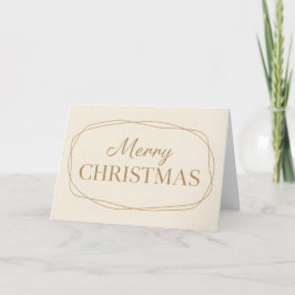 Cartão De Festividades Natal Feliz Boho Linha Mínima