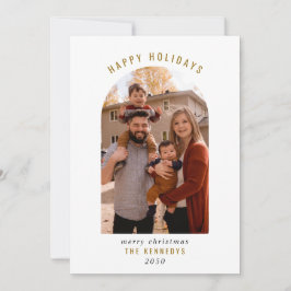 Cartão De Festividades Natal Feliz das Férias da Família Modern Arch