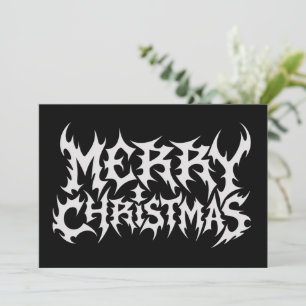 Cartão De Festividades Natal Feliz de Death Metal Rock Xmas Dark Metal