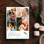 Cartão De Festividades Natal feliz para as festas da família moderna<br><div class="desc">Nossa Carta de Saudação de Natal para Felizes Feriados da Família Moderna é a maneira perfeita de compartilhar a alegria e o calor da temporada com seus entes queridos! Este cartão com fotos minimalista foi projetado para capturar a essência da união, fazer-o uma escolha ideal para espalhar alegria de férias....</div>