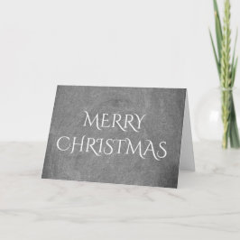 Cartão De Festividades Natal Feliz Tipografia de Quadro Preto Branco