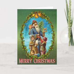Cartão De Festividades Natal Feliz Vintage