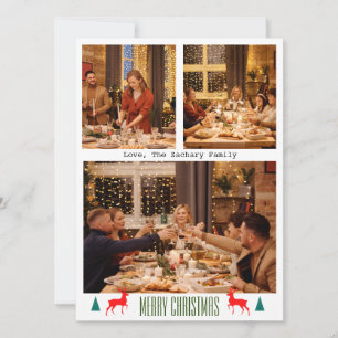 Cartão De Festividades Natal Feriados - Script Família Três Foto