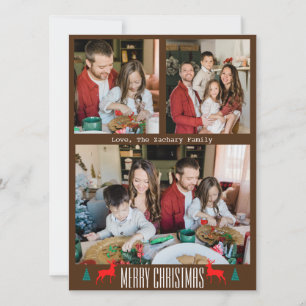Cartão De Festividades Natal Feriados - Script Família Três Foto