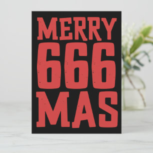 Cartão De Festividades Natal Festivo 666 Rock & Metal Santa