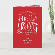 Natal Festivo Holly Jolly Script Snowflakes