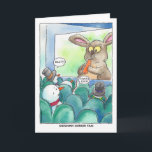 Cartão De Festividades Natal:  Filme de terror do boneco de neve<br><div class="desc">Comemore a estação com este design alegre de Dapper feliz.</div>