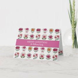 Cartão De Festividades Natal Folclórico Floral 