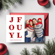 Natal Foto Alegre Vermelho Moderno