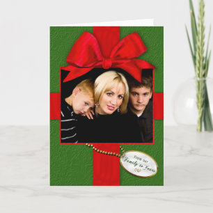 Cartão De Festividades Natal - Foto Inser Nossa Família para a Sua - Pres