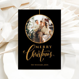 Cartão De Festividades Natal Foto Moderno Minimalista