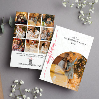 Cartão De Festividades Natal Foto Moderno Minimalista Feriado