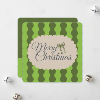 Cartão De Festividades Natal Fotos Personalizadas Listras Verde Cottageco
