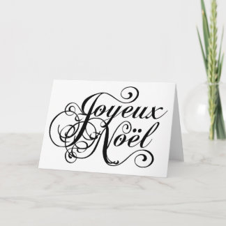 Cartão De Festividades Natal francês Joyeux Noel do roteiro