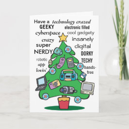 Cartão De Festividades Natal geeky digital