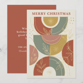 Cartão De Festividades Natal Geométrico Boho
