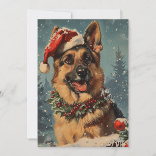 Cartão De Festividades natal german shepherd