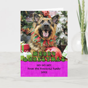 Cartão De Festividades Natal - German shepherd - Thor