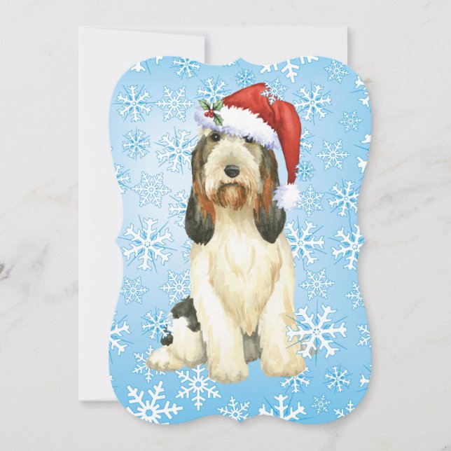Cartão De Festividades Natal Grand Basset Griffon Vendéen (Frente)