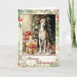 Cartão De Festividades Natal Greyhound Vitoriano