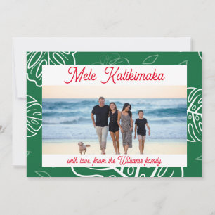 Cartão De Festividades Natal havaiano Mele Kalikimaka personalizável