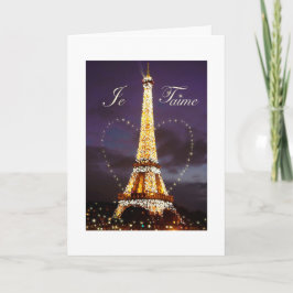 Cartão De Festividades Natal ilustrado torre Eiffel de Paris