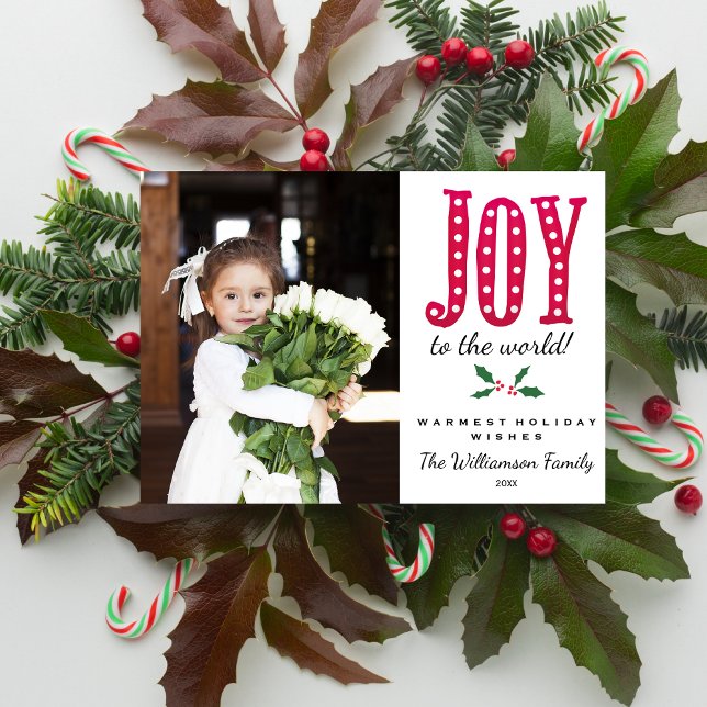 Cartão De Festividades Natal Impressionante Joy do Mundo (Criador carregado)