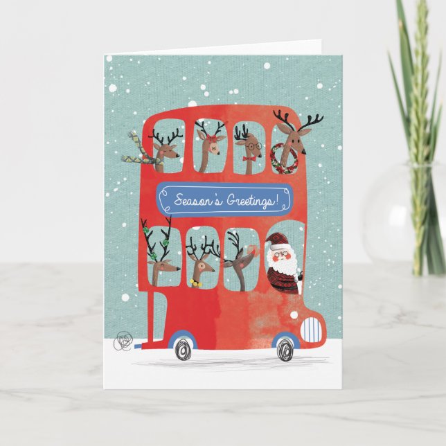 Cartão De Festividades Natal inglês (Frente)