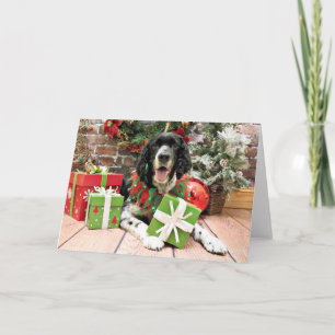 Cartão De Festividades Natal - Inglês Springer Spaniel - Bosley
