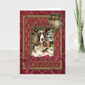 Cartão De Festividades Natal - Inglês Springer Spaniel - Logan