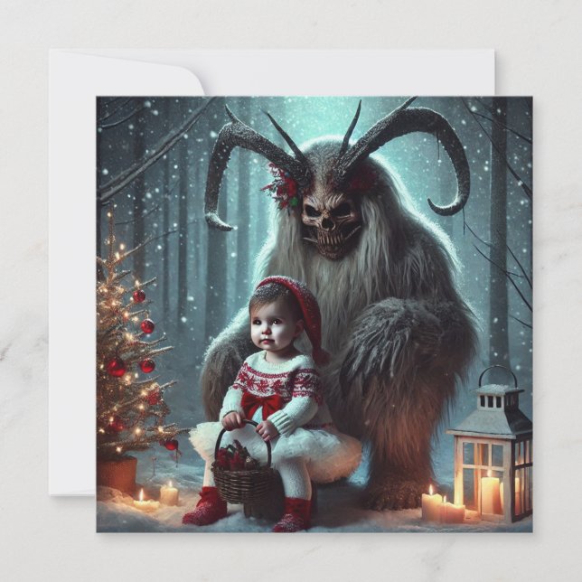 Cartão De Festividades Natal Krampus (Frente)