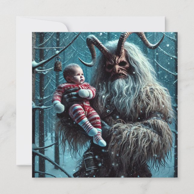 Cartão De Festividades Natal Krampus (Frente)