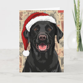 Cartão De Festividades Natal lab preto