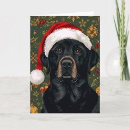 Cartão De Festividades Natal lab preto