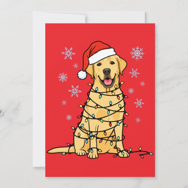 Cartão De Festividades Natal Labrador (Frente)