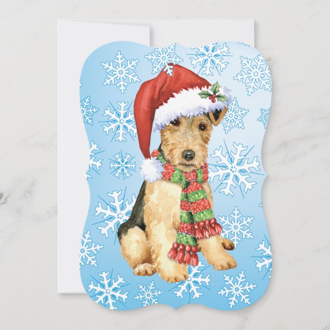 Cartão De Festividades Natal Lakeland Terrier (Frente)