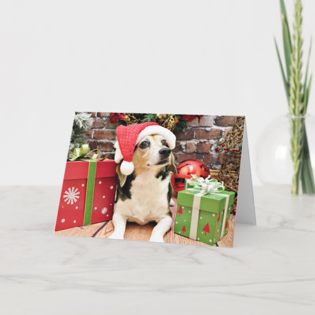 Cartão De Festividades Natal - lebreiro - Bailey (Frente)