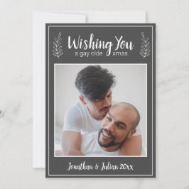 Cartão De Festividades Natal LGBTQ - Natal antigo para gay