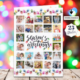 Cartão De Festividades Natal Lights Seasons Saudações 26 Fotos