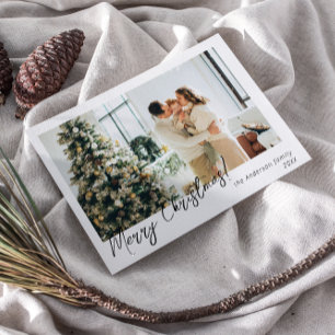 Cartão De Festividades Natal Limpo de Férias Mínimas Modernas