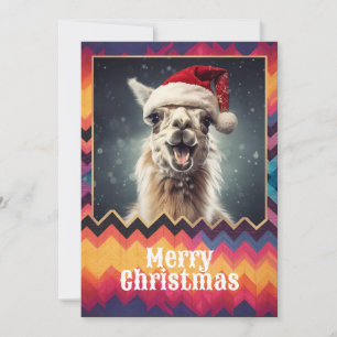 Cartão De Festividades Natal Llama