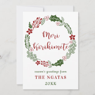 Cartão De Festividades Natal Māori Alegre, Personalizado