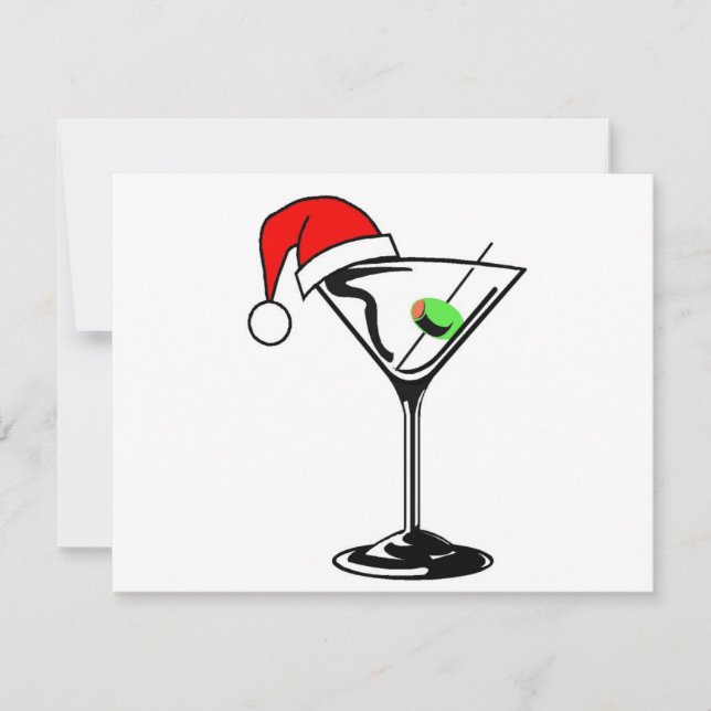 Cartão De Festividades Natal Martini (Frente)