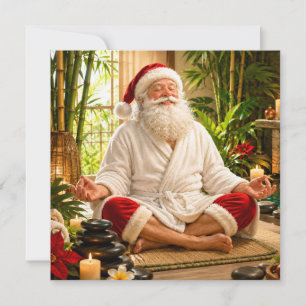 Cartão De Festividades Natal Meditação Papai Noel 