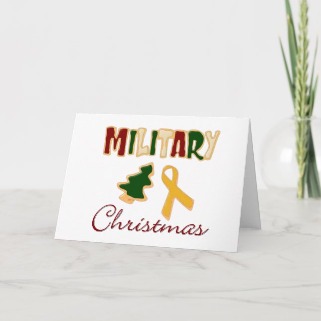Cartão De Festividades Natal militar (Frente)