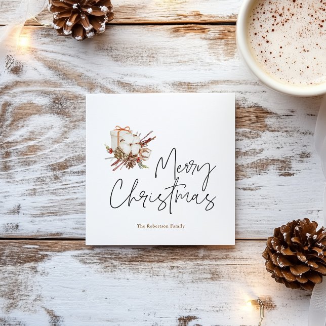 Cartão De Festividades Natal minimalista (Criador carregado)