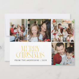 Cartão De Festividades Natal Minimalista Elegante | Família Moderna 4 Fot